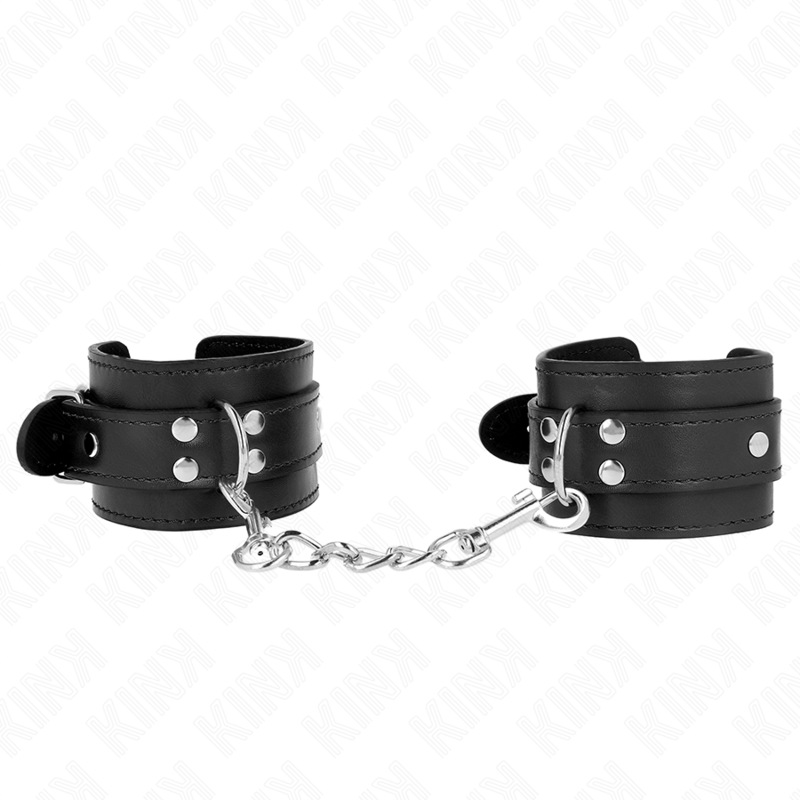 KINK - EENVOUDIGE POLSBANDEN ZWART VERSTELBAAR 20-23 CM X 5.5 CM
