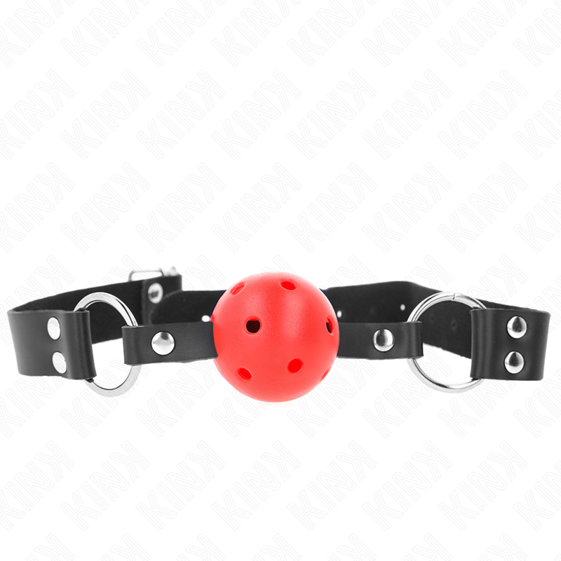 KINK - ADEMENDE BAL 4 CM KNEVEL MET DUBBELE KLINKNAGEL ROOD 62,5 x 2,5 CM VERSTELBAAR 42-58 CM