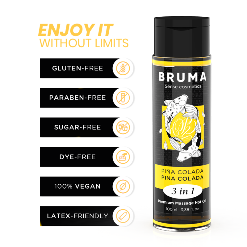 BRUMA - PREMIUM MASSAGE HETE OLIE PINA COLADA 3 IN 1 - 100 ML
