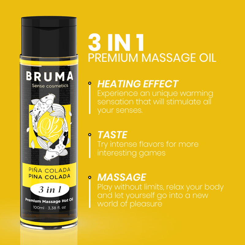 BRUMA - PREMIUM MASSAGE HETE OLIE PINA COLADA 3 IN 1 - 100 ML