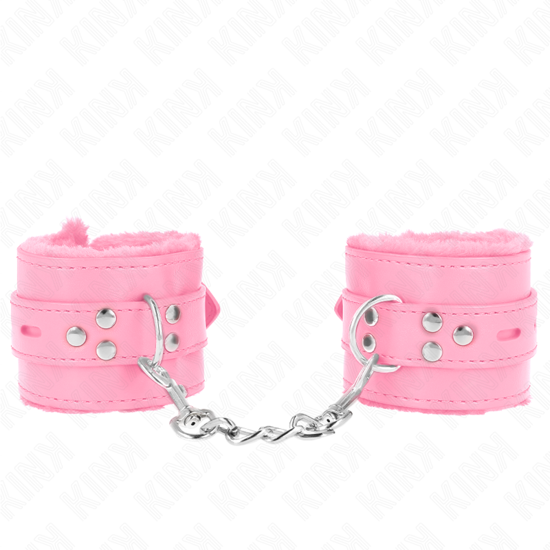 KINK - POLSBROEKEN MET VIERKANTe GATEN ROZE EN ROZE RIEM VERSTELBAAR 17-29 CM X 6 CM