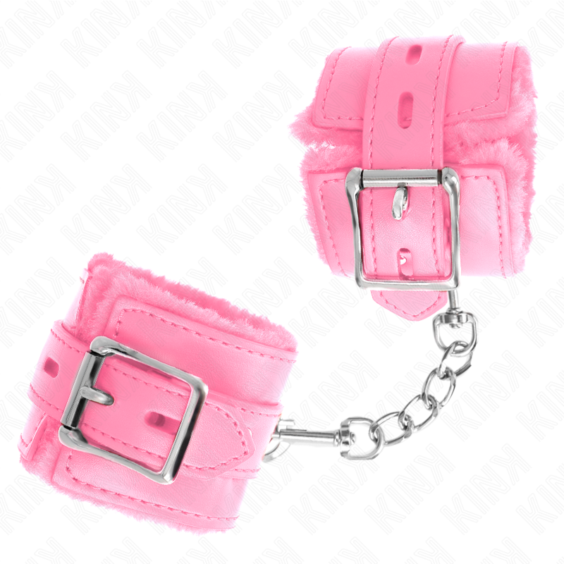 KINK - POLSBROEKEN MET VIERKANTe GATEN ROZE EN ROZE RIEM VERSTELBAAR 17-29 CM X 6 CM