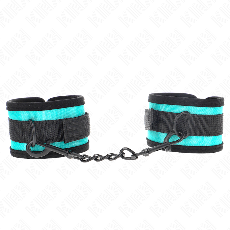 KINK - KLITTENBAND NYLON HANDBOEIEN ZWART-BLAUW VERSTELBAAR 18-32 CM X 5 CM