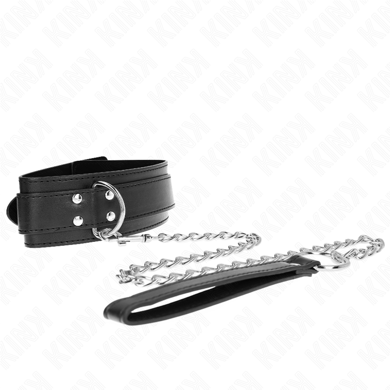 KINK - KETTING MET BAND 65 CM ZILVEREN GESPSLUITINGEN VERSTELBAAR 33-46 CM X 5.5 CM