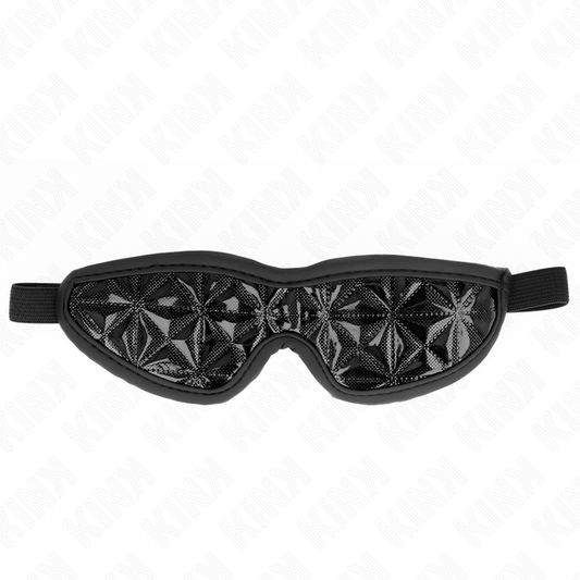 KINK - ZWARTE DIAMANT PATROON HOOFDBAND 20.5 x 6 CM