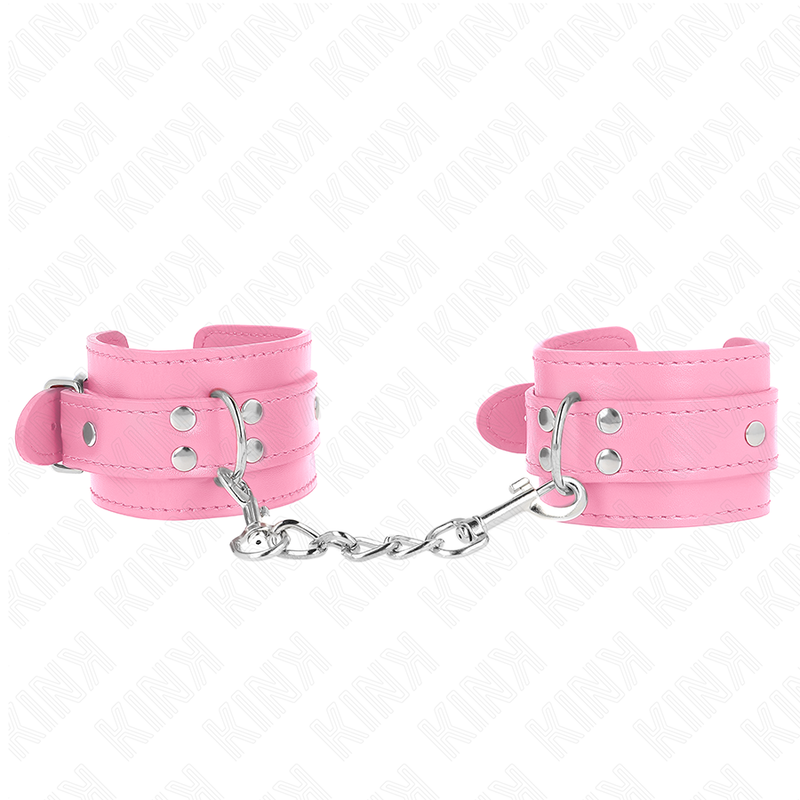 KINK - EENVOUDIGE ROZE VERSTELBARE POLSBANDEN 20-23 CM X 5.5 CM