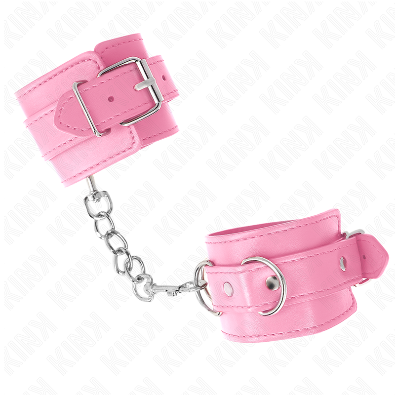 KINK - EENVOUDIGE ROZE VERSTELBARE POLSBANDEN 20-23 CM X 5.5 CM