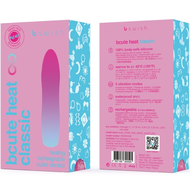 B SWISH - BCUTE INFINITE HEAT KLASSIEKE VERWARMBARE VIBRATOR ROZE
