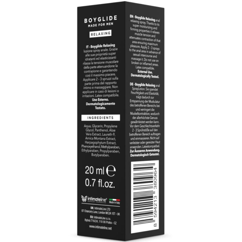INTIMATELINE - BOYGLIDE ANAL ONTSPANNENDE SPRAY 20 ML
