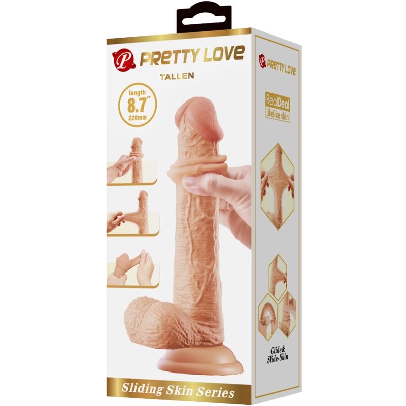 PRETTY LOVE - TALLEN REALISTISCHE DILDO 22 CM HUIDKLEUR