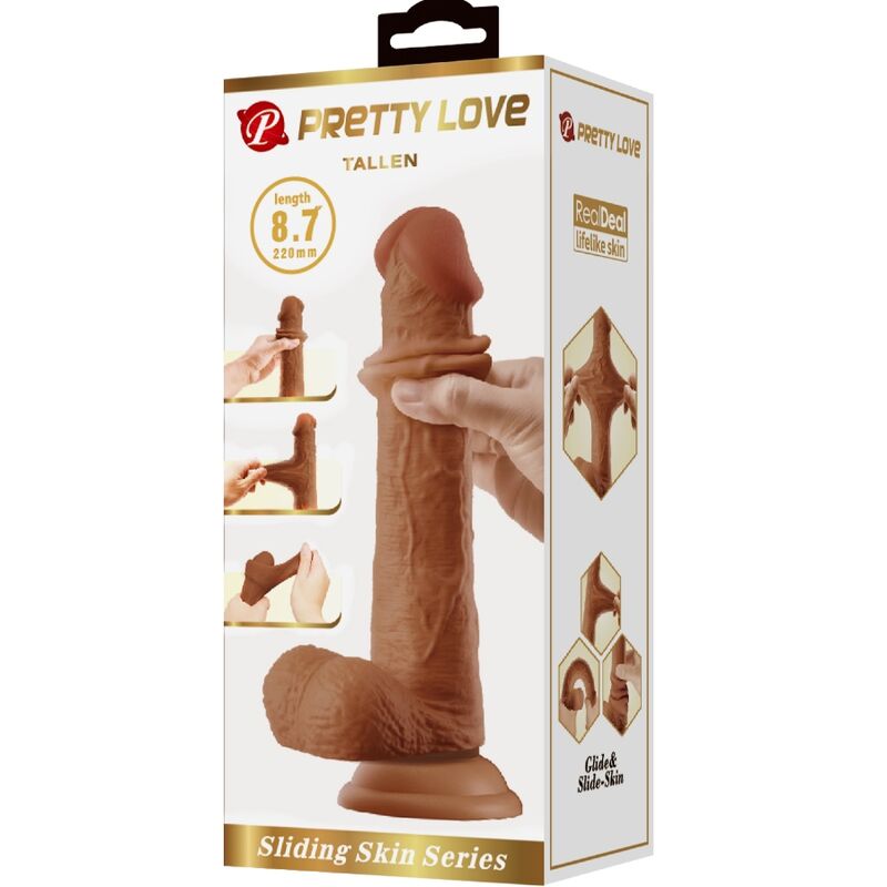 PRETTY LOVE - TALLEN REALISTISCHE DILDO 22 CM BRUIN