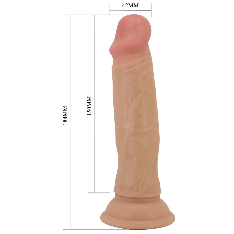 PRETTY LOVE - QUENTIN REALISTISCHE DILDO 18 CM HUIDSKLEUR