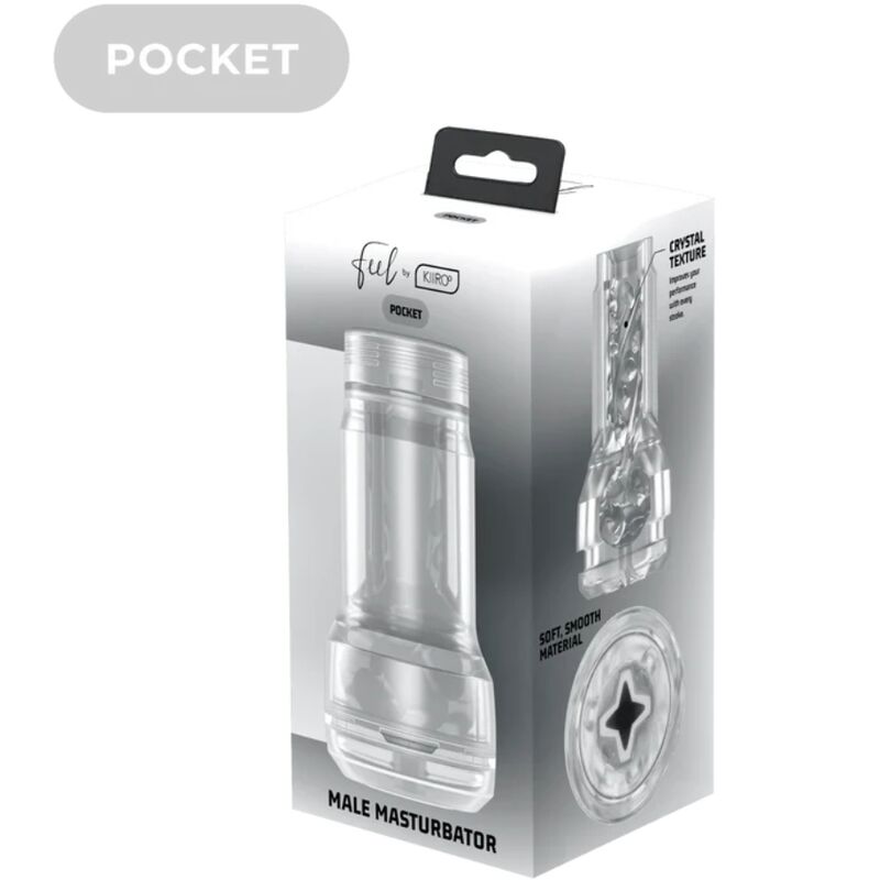 KIIROO - FEEL POCKET STROKER CRYSTAL BY KIIROO TRANSPARANT