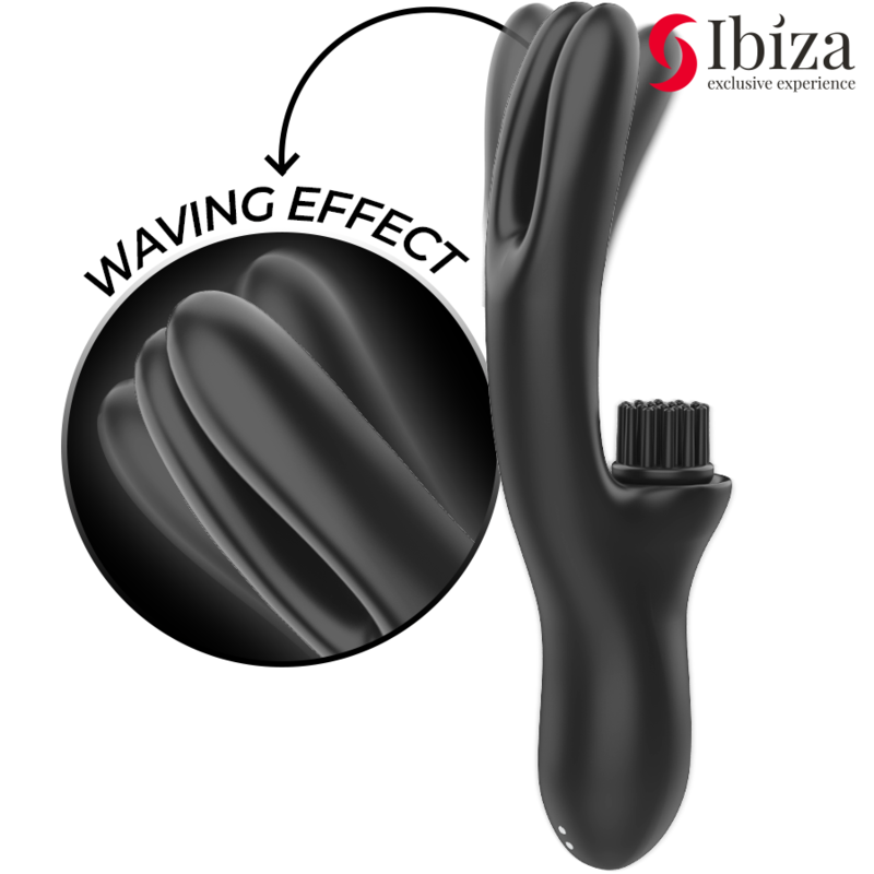 IBIZA - HI-TECH KONIJNENBORSTEL MULTI-CEL CLITORALE EN DUBBELE GOLF VIBRATOR