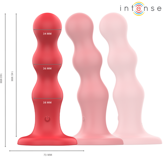 INTENSE - CODY VIBRATOR MET ZUIGNAP ROOD AFSTANDSBEDIENING