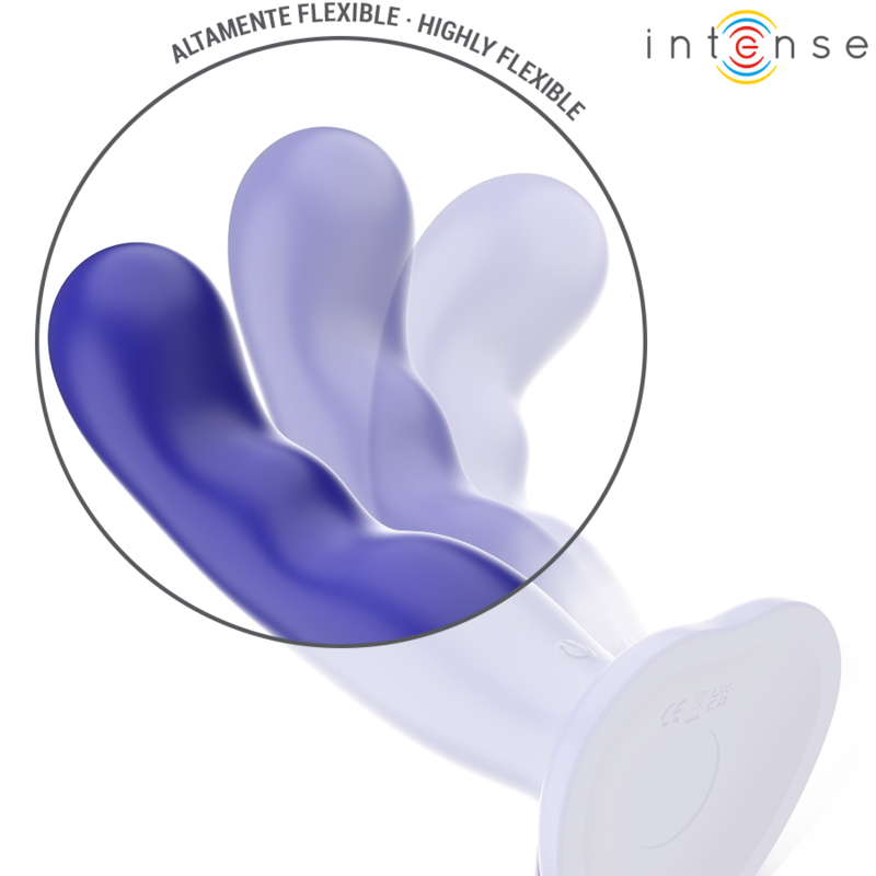 INTENSE - SHORTY VIBRATOR MET ZUIGNAP BLAUW AFSTANDSBEDIENING