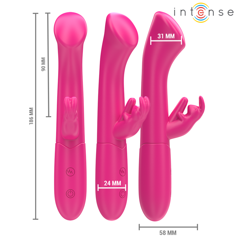 INTENSE - JULIETA KONIJN VIBRATOR 18.6 CM 10 TRILLINGEN ROZE