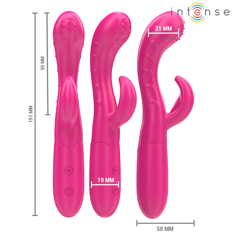 INTENSE - AMARA VIBRATOR MET STIMULERENDE TONGE 10 TRILLINGEN ROZE
