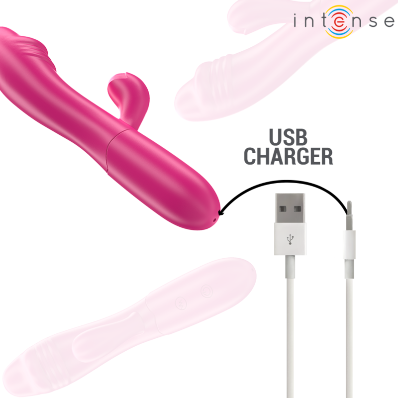 INTENSE - IVY FLEXIBELE VIBRATOR 10 TRILLINGEN MET STIMULERENDE TONG ROZE