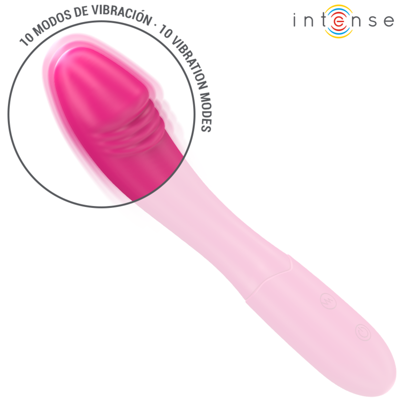 INTENS - BELINDA VIBRATOR 19 CM FLEXIBEL 10 TRILLINGEN ROZE