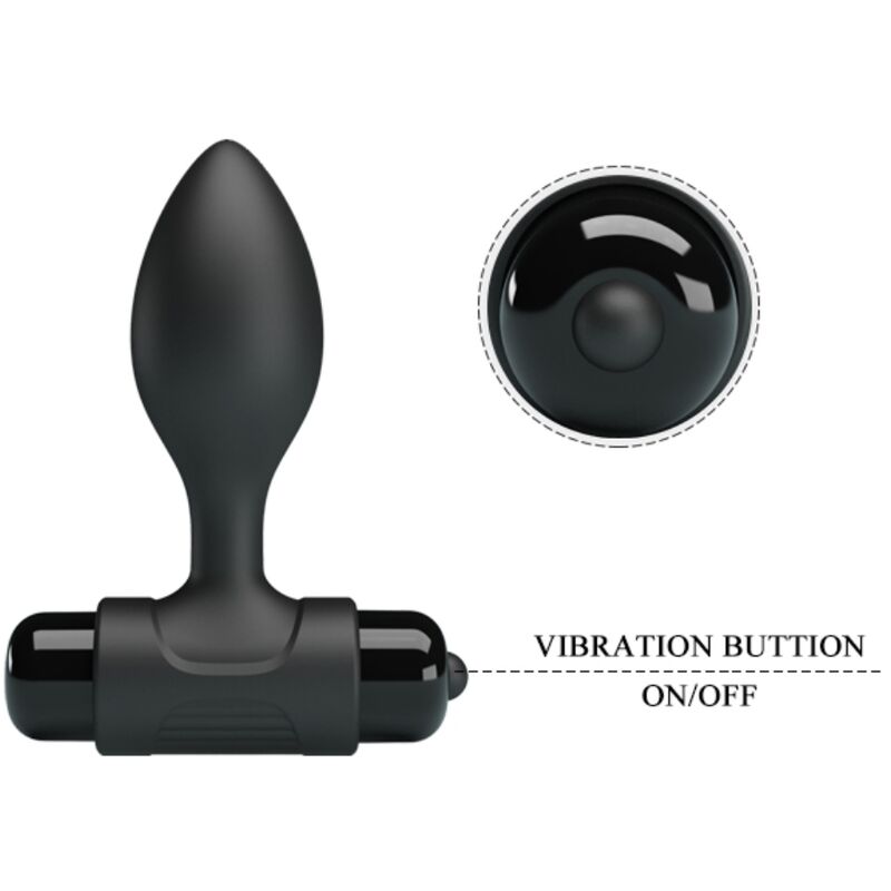 PRETTY LOVE - VIBRA BUTT 10 TRILLINGEN ANAALPLUG ZWART