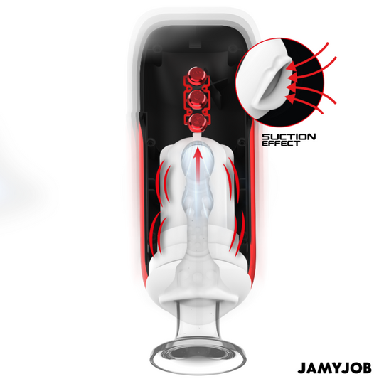 JAMYJOB - BLAZE AUTOMATISCHE MONDMASTURBATOR 5 ZUIG- EN TRILLINGSMODI