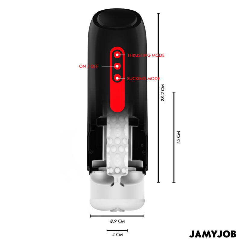 JAMYJOB - PHANTOM AUTOMATISCHE VAGINA MASTURBATOR 5 ZUIG- EN STOOTMODI