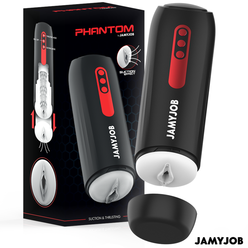 JAMYJOB - PHANTOM AUTOMATISCHE VAGINA MASTURBATOR 5 ZUIG- EN STOOTMODI