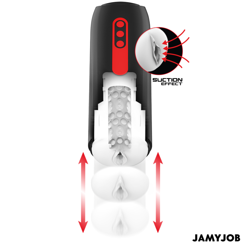 JAMYJOB - PHANTOM AUTOMATISCHE VAGINA MASTURBATOR 5 ZUIG- EN STOOTMODI