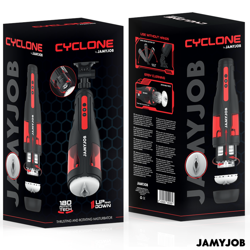 JAMYJOB - CYCLONE AUTOMATISCHE VAGINA-MASTURBATOR 10 ROTATIE- EN STOOTMODI