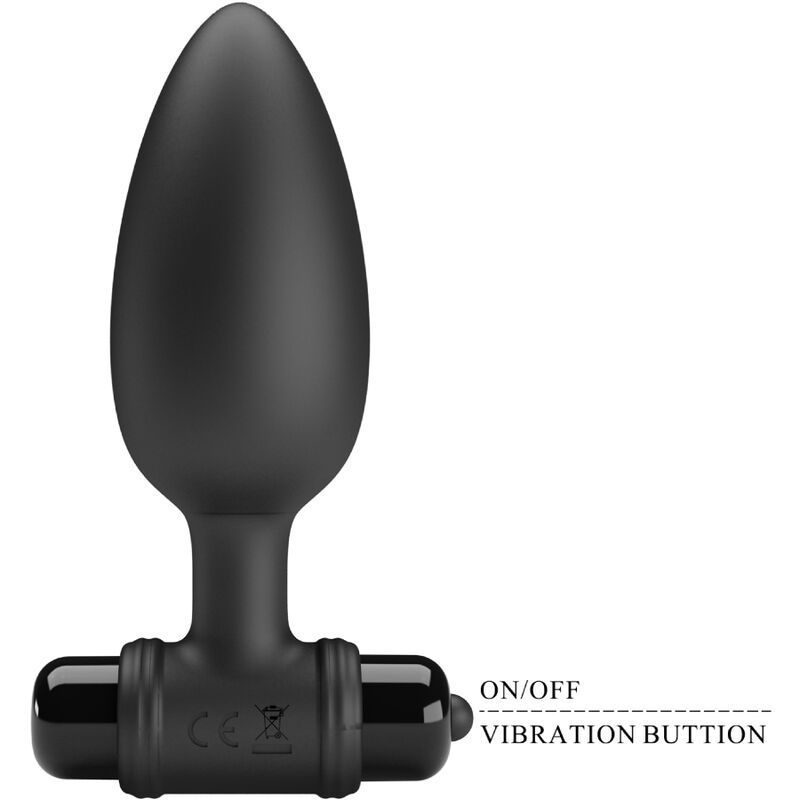 PRETTY LOVE - VIBRA BUTTPLUG 2 ANALE PLUG 10 TRILLINGEN ZWART