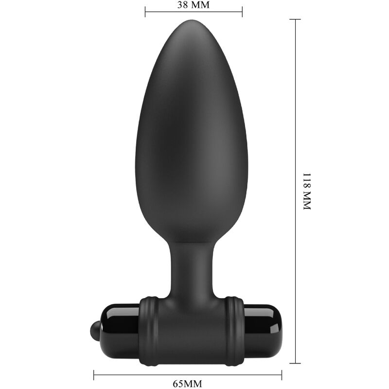 PRETTY LOVE - VIBRA BUTTPLUG 2 ANALE PLUG 10 TRILLINGEN ZWART