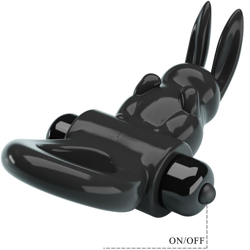 PRETTY LOVE - EXCITING RING RABBIT VIBRATORRING 10 TRILLINGEN ZWART
