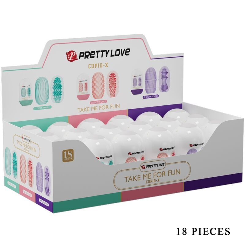 PRETTY LOVE - CUPID X 18 MALE MASTURBATOREN VERSCHILLENDE TEXTUREN