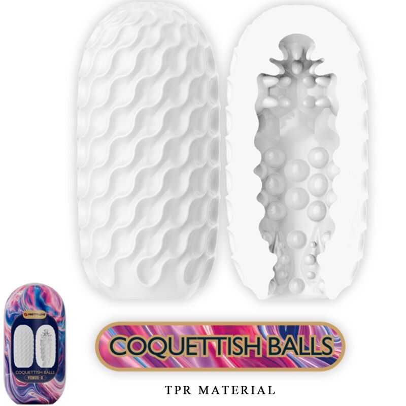 PRETTY LOVE - COQUETTISH BALLS SILICONEN MALE MASTURBATOR WIT