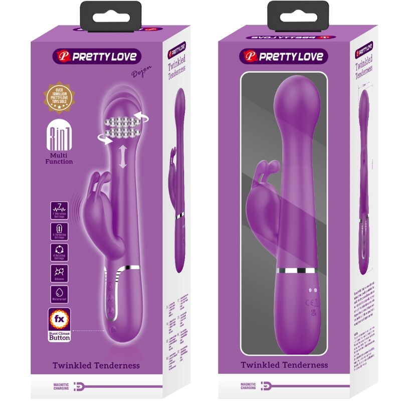 PRETTY LOVE - DEJON 3-IN-1 MULTIFUNCTIONELE KONIJNENVIBRATOR PAARS