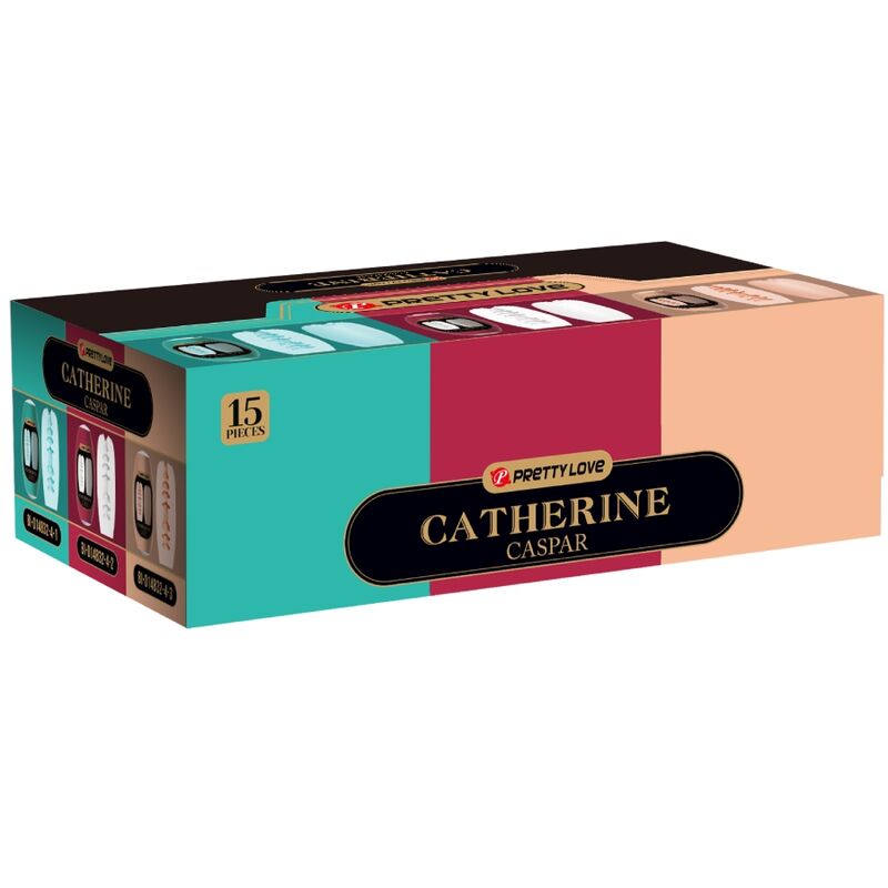 PRETTY LOVE - CASPAR PACK 15 VERSCHILLENDE MENSELIJKE MASTURBATOREN