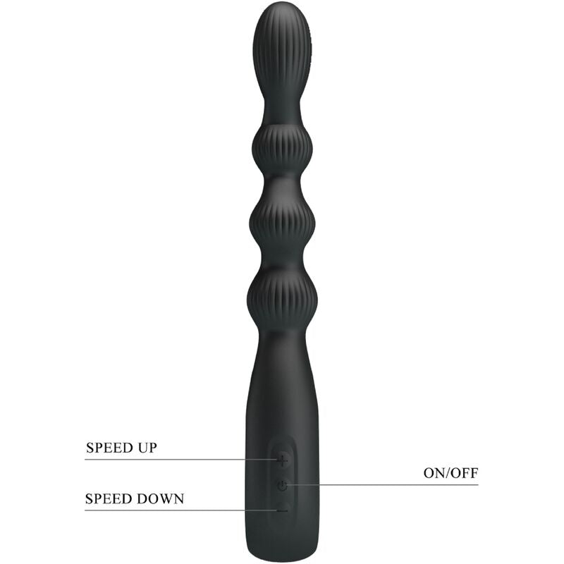 PRETTY LOVE - FEDERER ANAALVIBRATOR 12 TRILLINGEN ZWART
