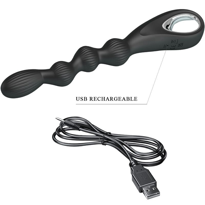 PRETTY LOVE - FEDERER ANAALVIBRATOR 12 TRILLINGEN ZWART