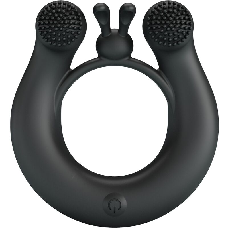 PRETTY LOVE - DAHLIA VIBRERENDE RING + CLITORISSTIMULATOR 12 TRILLINGEN ZWART