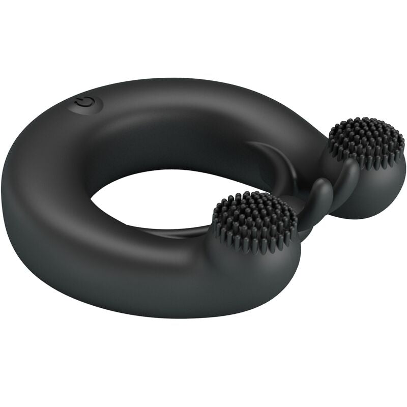 PRETTY LOVE - DAHLIA VIBRERENDE RING + CLITORISSTIMULATOR 12 TRILLINGEN ZWART