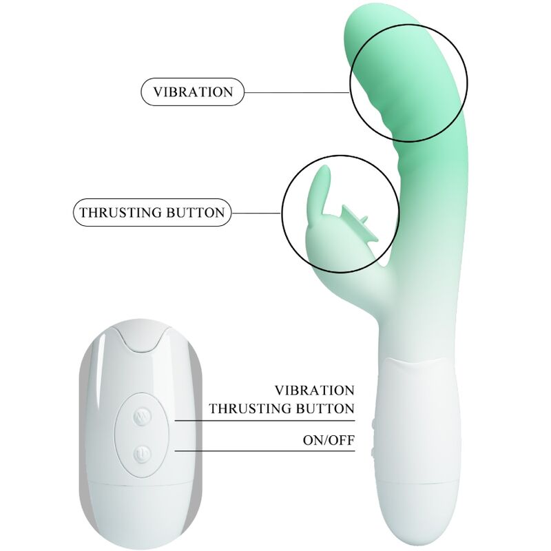 PRETTY LOVE - CERBERUS KONIJN VIBRATOR 30 TRILLINGEN GROEN