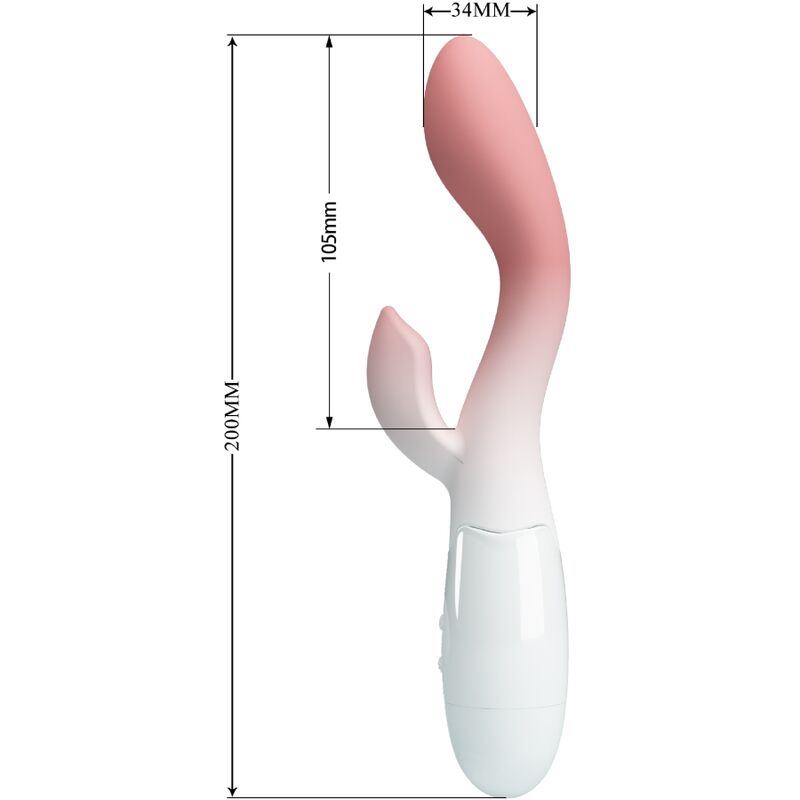 PRETTY LOVE - BRIGHTY G-SPOT VIBRATOR + KLITORISSTIMULATOR 30 TRILLINGEN ROZE