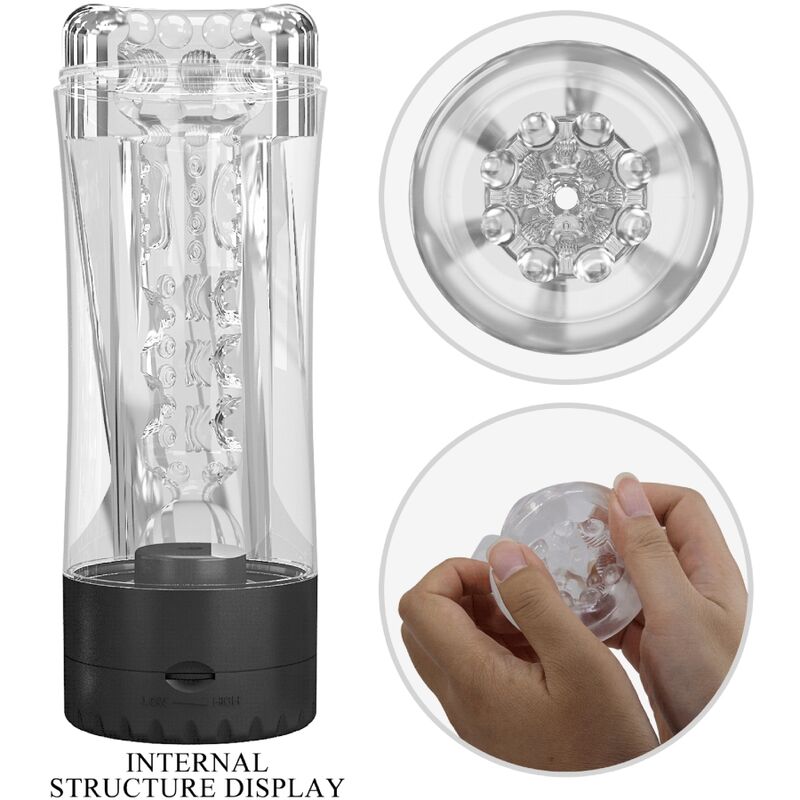 PRETTY LOVE - TAMARA MALE MASTURBATOR MULTI-SPEED VIBRATOR ZWART