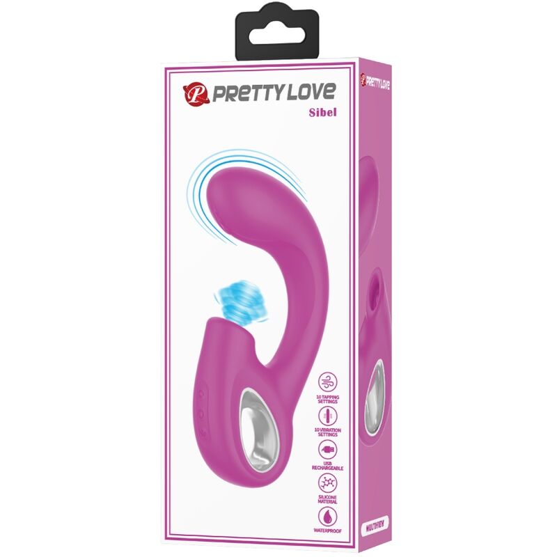 PRETTY LOVE - SIBEL SIBEL G-SPOT VIBRATOR + CLITORISSTIMULATOR 10 TRILLINGEN PAARS