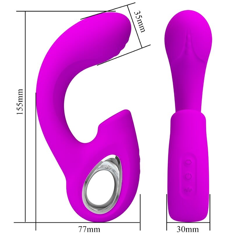PRETTY LOVE - SIBEL SIBEL G-SPOT VIBRATOR + CLITORISSTIMULATOR 10 TRILLINGEN PAARS