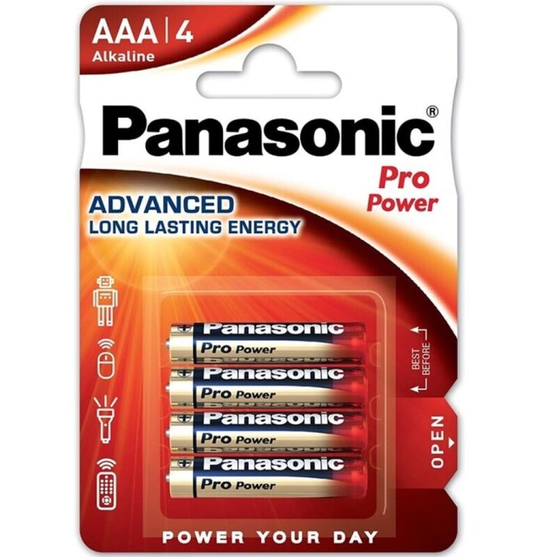 PANASONIC - PRO POWER ALKALINE AAA BATTERIJ LR03 BLISTER*4
