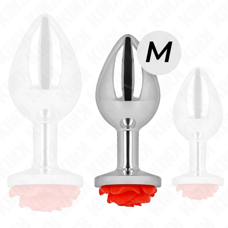 KINK - PLUG ANAAL ROOD ROOS MAAT M