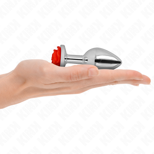 KINK - PLUG ANAAL ROOD ROOS MAAT M