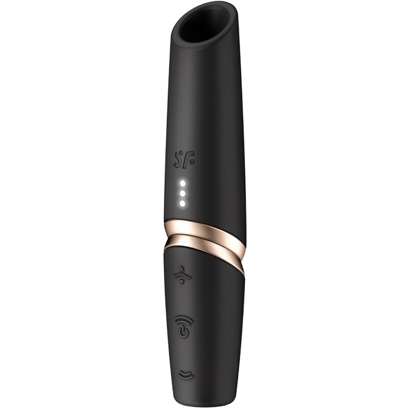 SATISFYER - PERFECT KISS WAVE CLITORISSTIMULATOR ZWART / GOUD